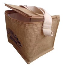 Special Design Cooler Bag, with Jute, Cotton, Woven